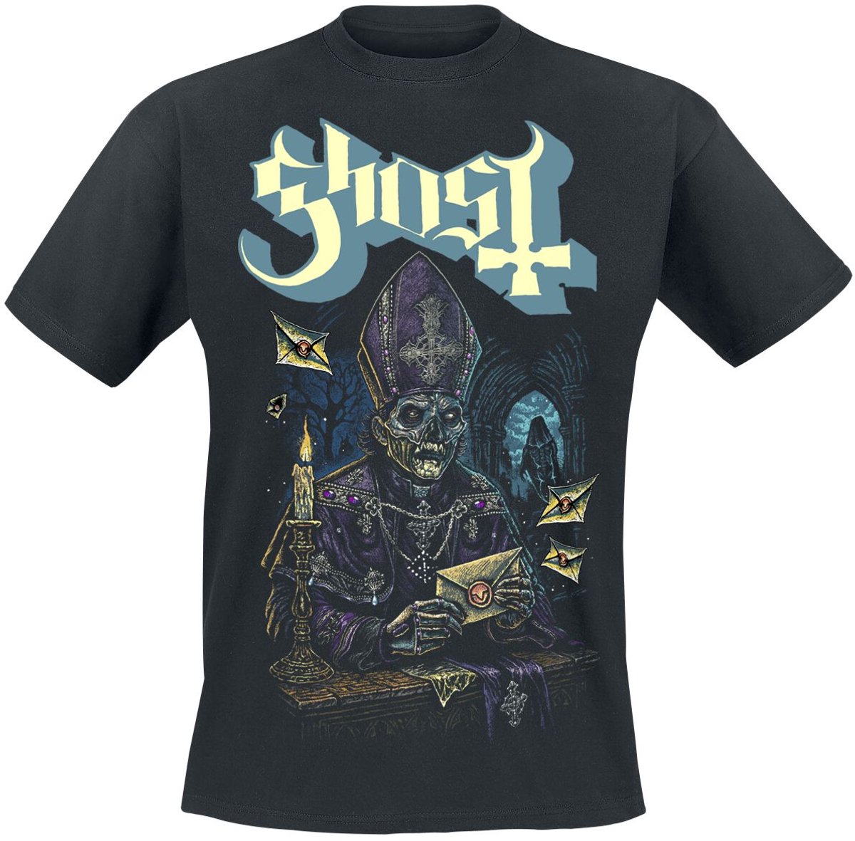 Ghost Missive Heren T-shirt - zwart - 4XL
