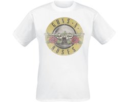 Guns N' Roses Distressed Bullet Heren T-shirt - wit - M
