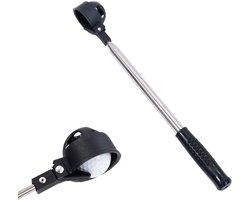 Telescopische Golfhengel Ball Retriever - 6.4ft - intrekbare golfbal-ophaalapparaat - Ball retriever - Automatische Vergrendeling - Compact Golfbalpick‑up & Golfaccessoire - zwart
