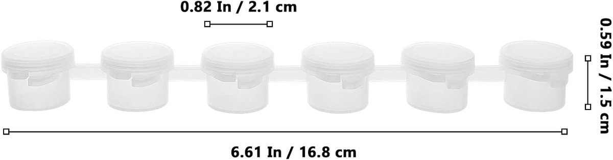 240 Stuks Lege Verf Pot, 40 Strips Acryl Mini Verf Strips Opslag Deksels voor Kunst en Ambachten Verf 3Ml