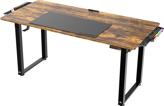 Ultradesk UPLIFT Elektrisch Verstelbaar Bureau Zwart Voor Gaming, Home