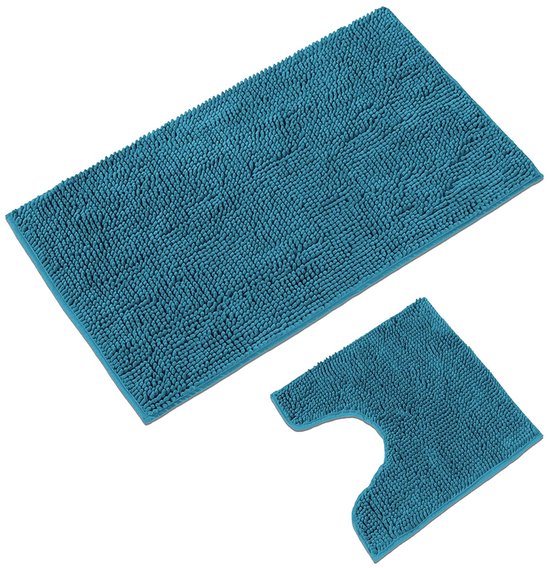 Goodway 2-delige badmatset Badmat Milaan blauw met