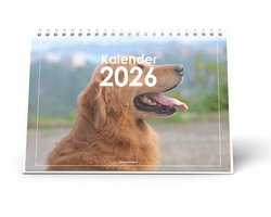 Huurdies - Bureaukalender 2026 - Golden Retriever