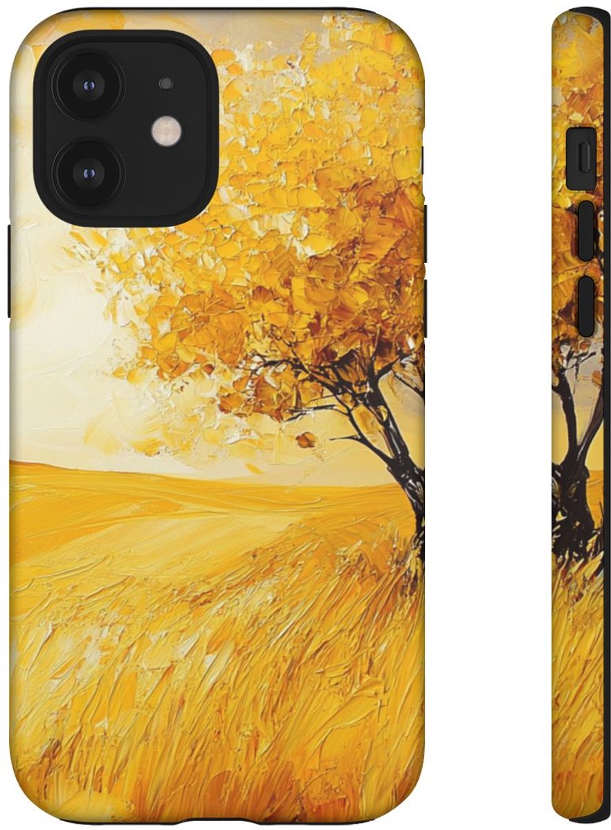 Gouden Herfstboom Landschap – Telefoonhoesje Geschikt voor iPhone 12