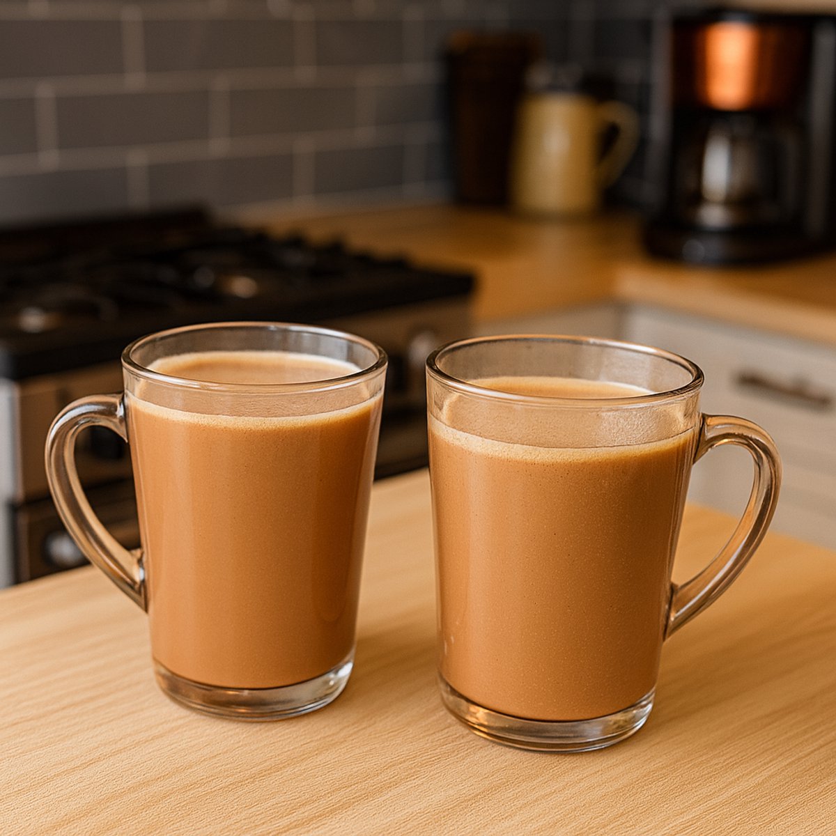 Set van 6 Glazen Koffiemokken – 200 ml – Hittebestendig – Transparant - Theeglas - Theekopjes - Oor/Handvat