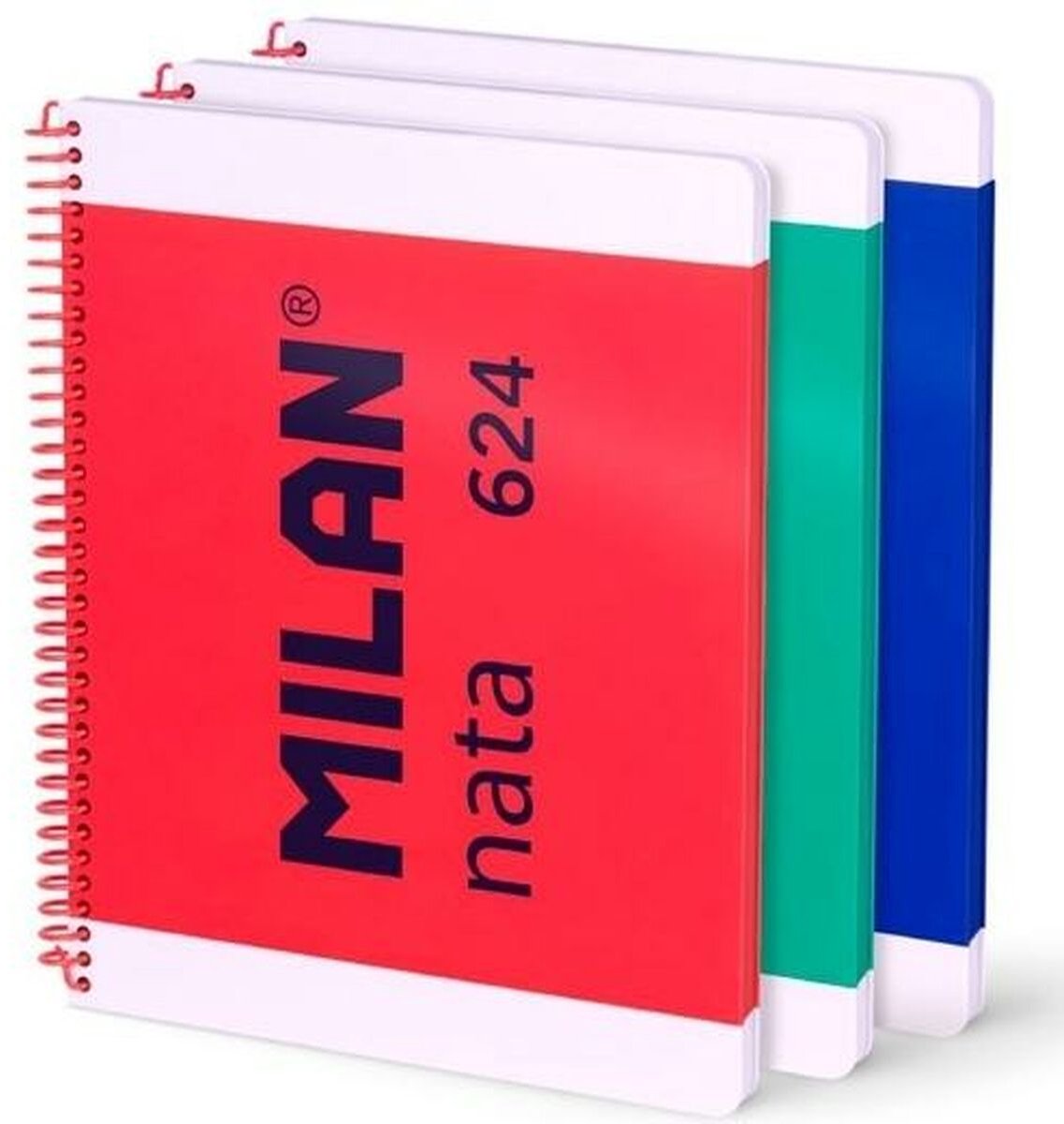 Set notitieboekjes Milan Multicolour A4 80 Lakens 3 Onderdelen (4 Stuks)