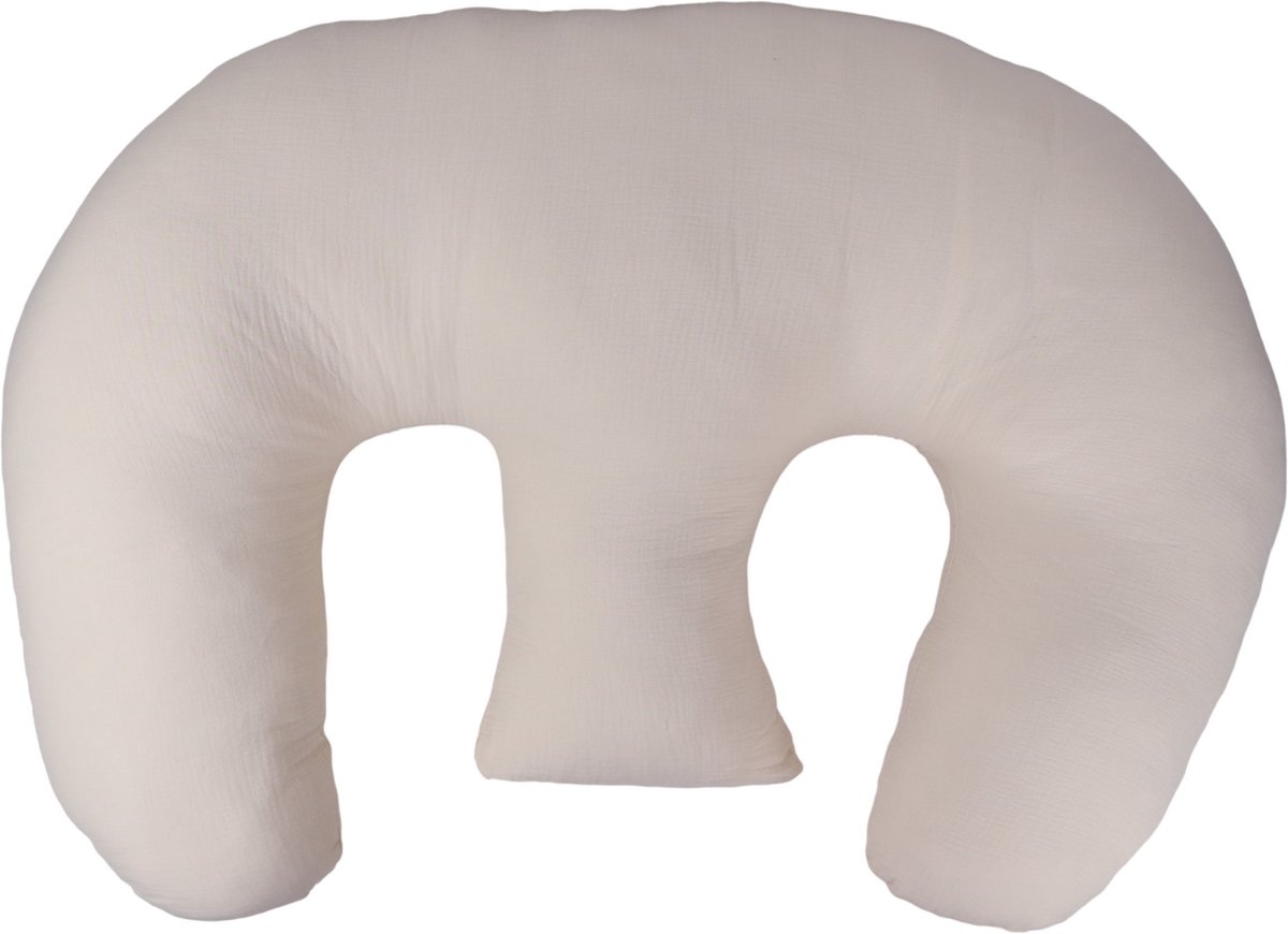 MamaLoes Soft Cotton Ecru Tweeling Voedingskussen