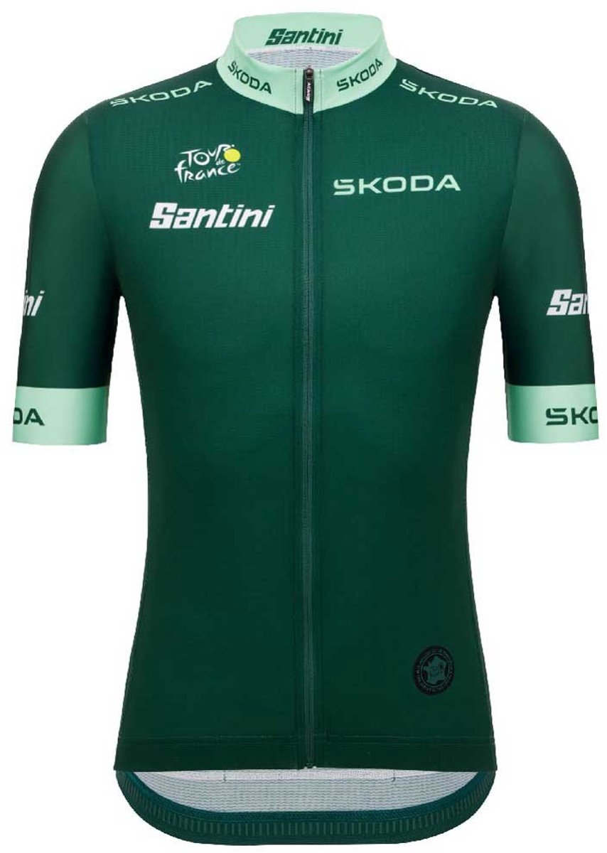 Santini Tour De France Green 2025 Korte Mouw Wielertrui Groen 2XL Man