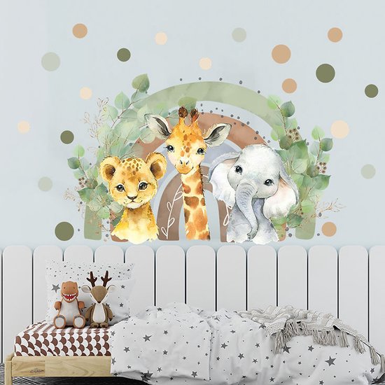 Muurstickers Konijn met Vlinders - Babykamer | Forest and Bear - Forest