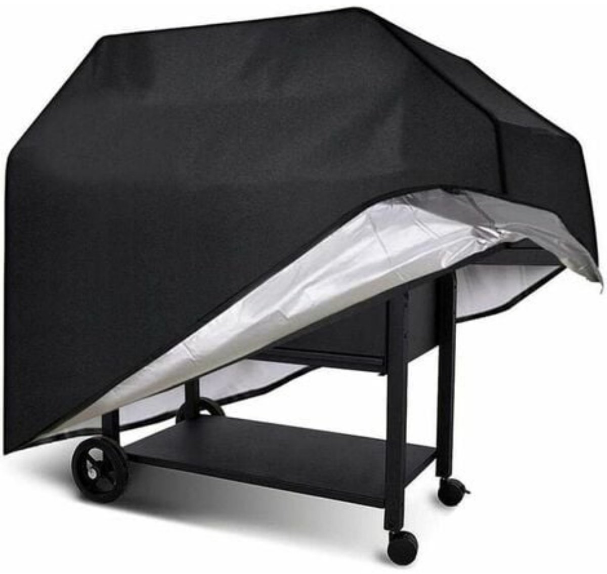 TOVBMUP BBQ-hoes - Rechthoekige camping-BBQ-hoes - 170×61×117CM - Zwaar uitgevoerd BBQ-beschermend zeildoek - 210D - Oxford BBQ-hoes - Waterdicht - Stofdicht - UV-bescherming - Anti-veroudering