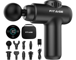 FITAGE Massage Gun Mini - Professioneel Massage Apparaat - Massageapparaat Massagegun - Massage Pistool - Zwart