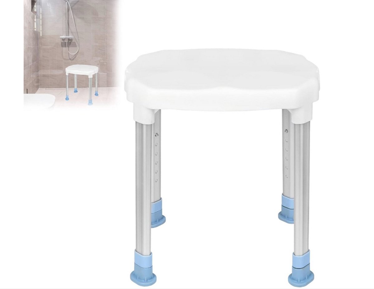 WNHB® Verstelbare Douchekruk Met Antislip - Hoogte 41-53,5 cm - Draagvermogen 150 kg