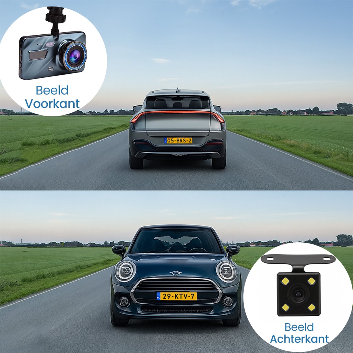 Living Needs - Dashcam voor auto voor en achter - 32GB SD-kaart voor dash cam thumbnail 4