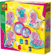 SES Creative - Hobby Pink - Gieten en Schilderen - Baby Unicorns - Knutselen Meisjes - Sneldrogend - Vanaf 5 jaar