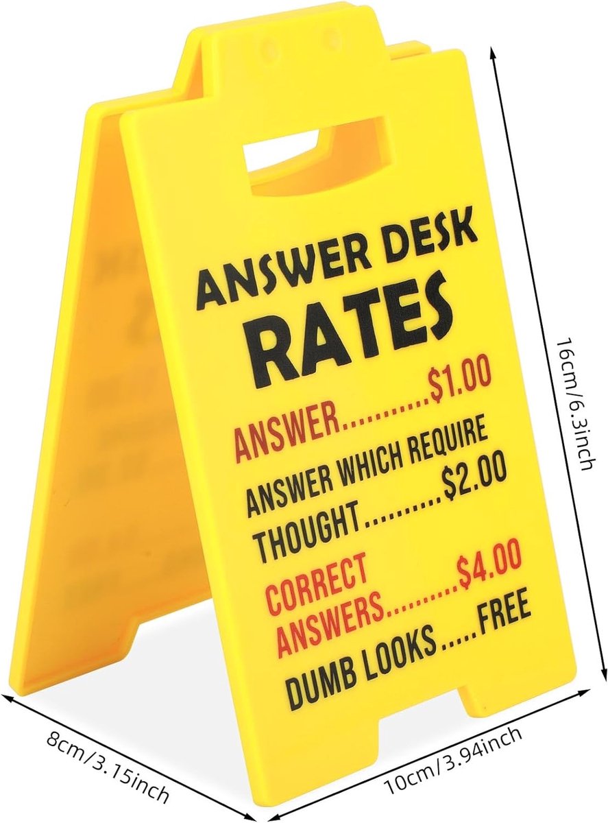 Altijd 100 procent op werk - plastic bord met spreuk, deurbord kantoor, grappig cadeau-idee kantoor - grappige artikelen, grappig cadeau collega's, verjaardagscadeau humor / kantoor decoratie