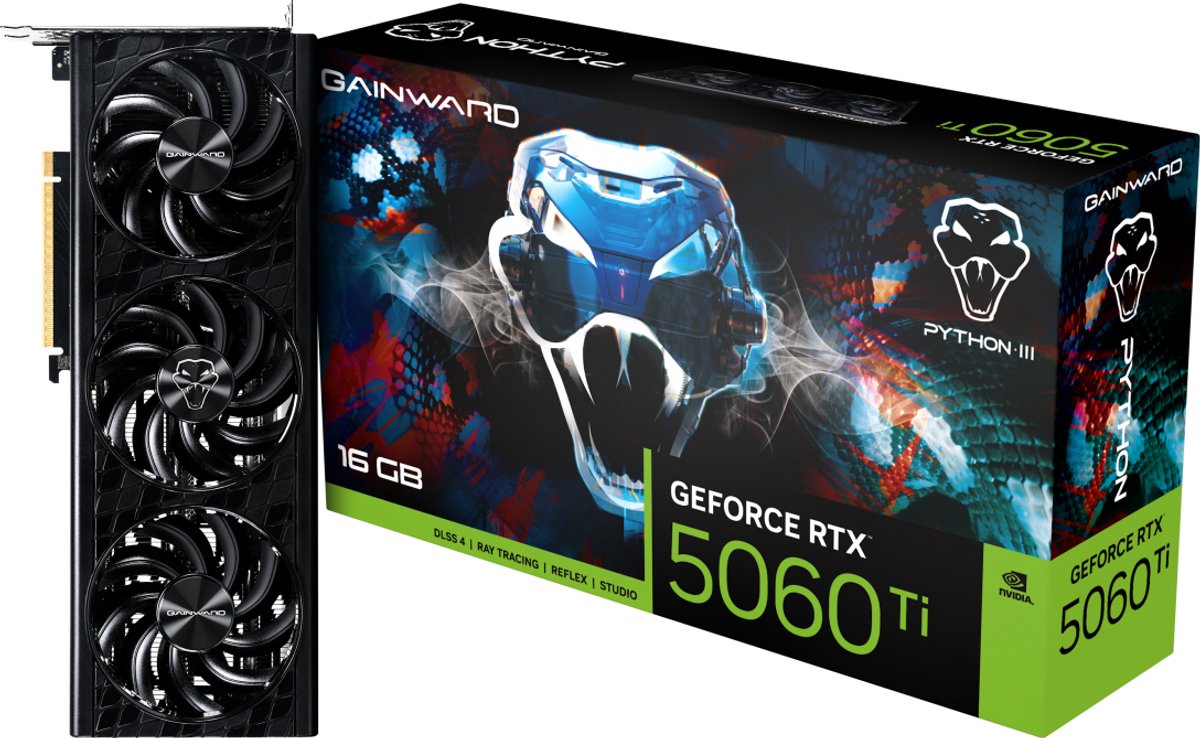 Gainward GeForce RTX 5060 Ti Python III NVIDIA 16 GB GDDR7