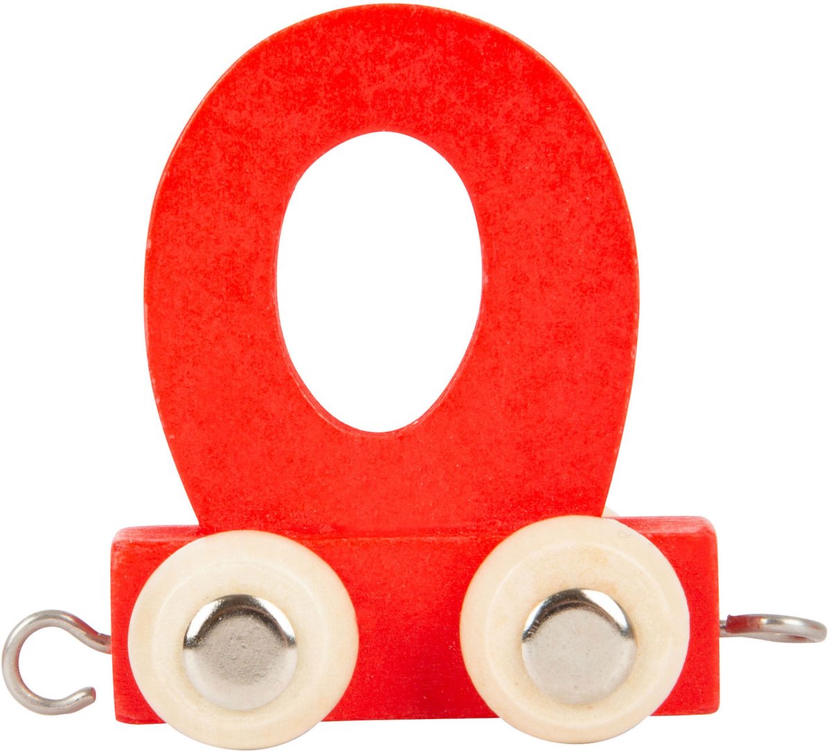 Small Foot - Houten Lettertrein Rood - O - 12 stuks