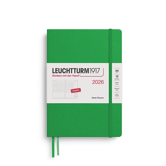 Leuchtturm week/planning agenda 2026 spring leaf 21x15cm