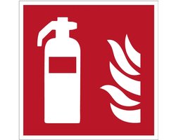 Brandblusser sticker - F001 | 15 x 15 cm