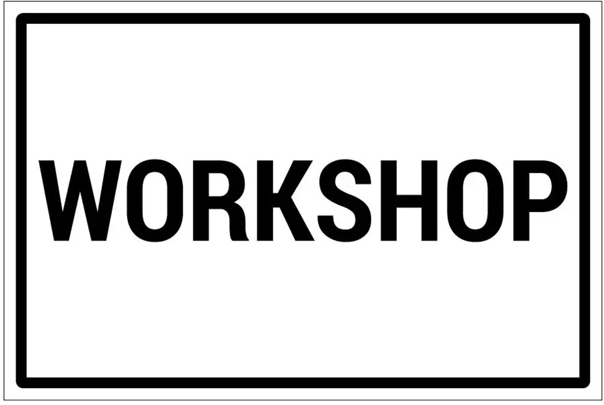 Workshop sticker | 45 x 30 cm