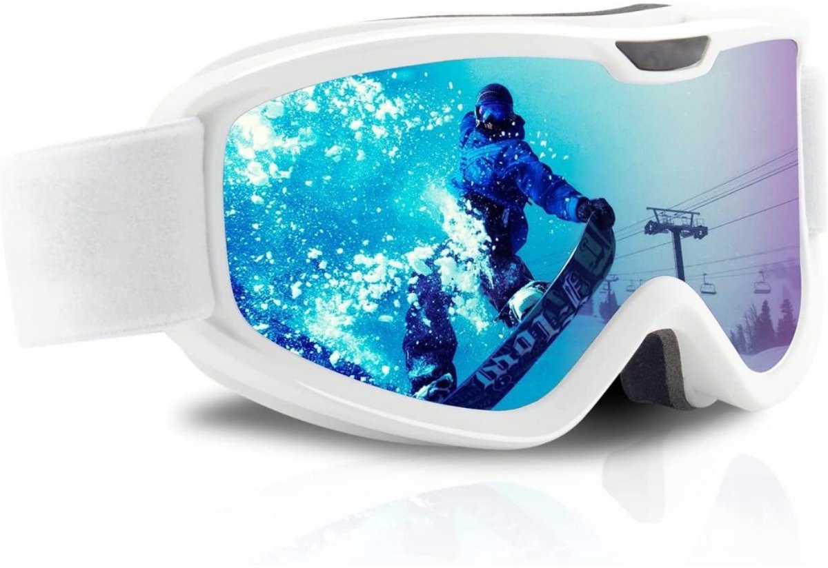 EXCITAT Skibrillen - ski zonnebril - UV-bescherming en anti-condens skibrillen - Geschikt voor brildragers - voor mannen en vrouwen - Perfect voor wintersport, ski毛n, schaatsen