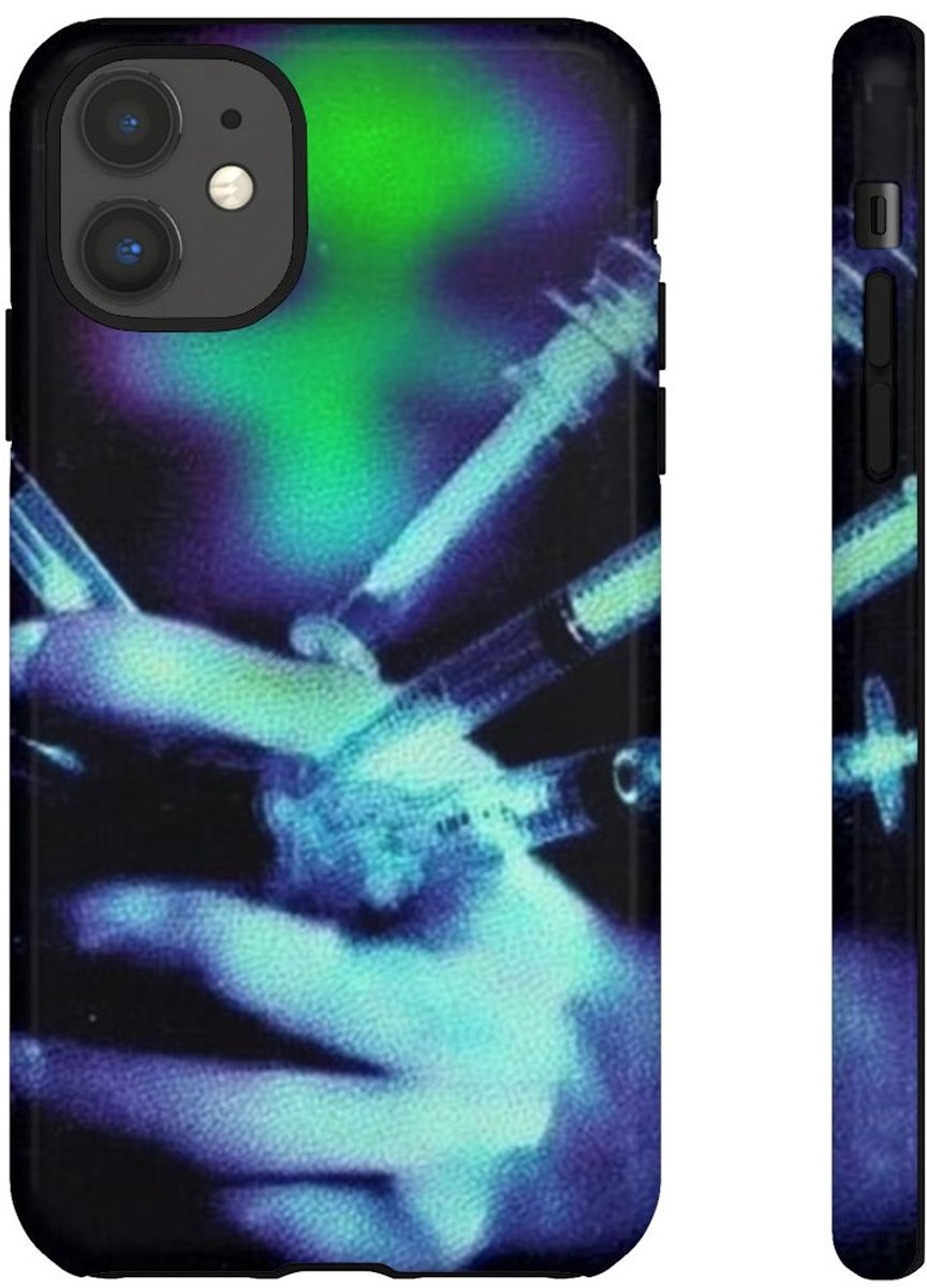 Gloeiende Hand met Spuiten – Telefoonhoesje Geschikt voor iPhone 11