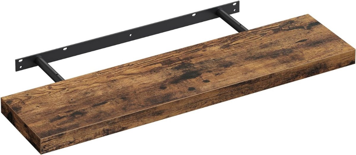 Wandplank - Houten Plank Wandmontage - Hoekrek Display Decor - Hoekplank - Organizer voor Slaapkamer Keuken Badkamer - Bruin