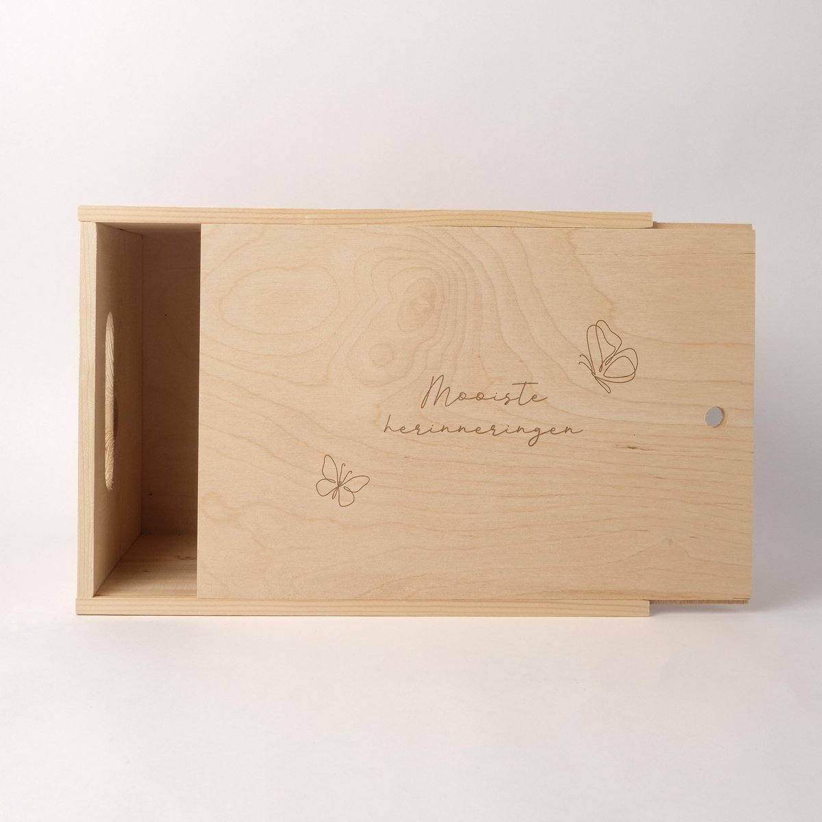 Memory box baby - Houten opbergkist - Mooiste herinneringen - Herinneringsbox - Kraamcadeau - Grote stevige houten opbergkist - Herinneringsdoos