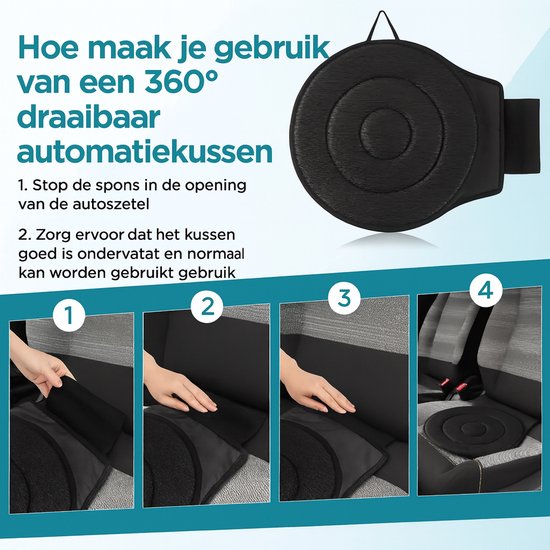 Skidproof draaibaar zitkussen, antislip pijn verlichten 150 kg
