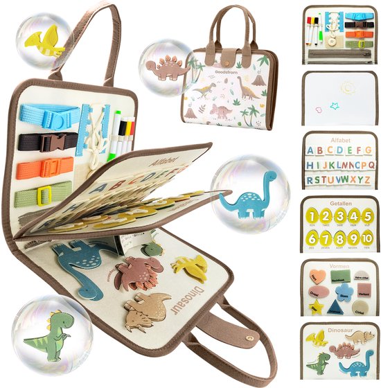 GoodsFrom® Busy Board - Montessori speelgoed - Activiteitenbord - Sensorisch speelgoed - Educatief speelgoed - Montessori activiteitenboek - Nederlands