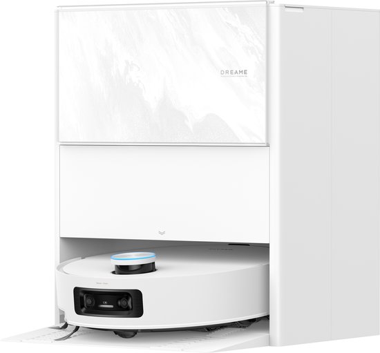 Dreame Aqua10 Ultra Track Complete - Krachtige 2-in-1 Robotstofzuiger met Zelfreinigende Dweil - Obstakeldetectie en Automatisch Leegstation - 25.000 Pa Zuigkracht – Overwint Drempels tot 6 cm