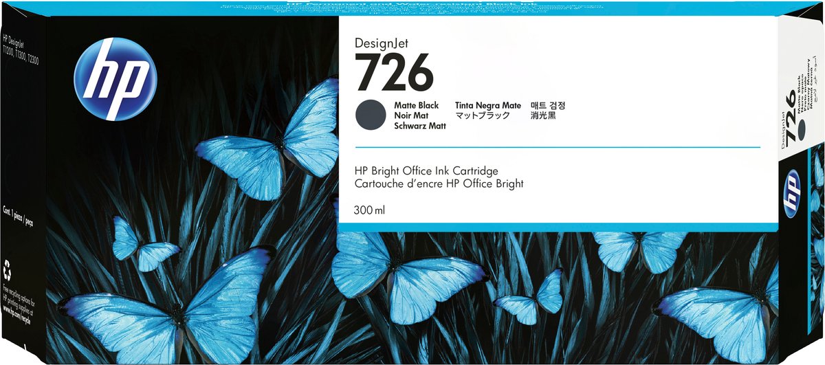 Original Ink Cartridge HP CH575A Black Matte back