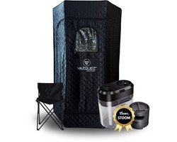 Draagbare Stoomsauna voor Thuis - Inclusief Mond & Neus Tape - Mobiele Sauna - Direct Heet Stoom - Veilig Kinderslot - Stoomgenerator Koud Reservoir - Compact - Detox & Ontspanning