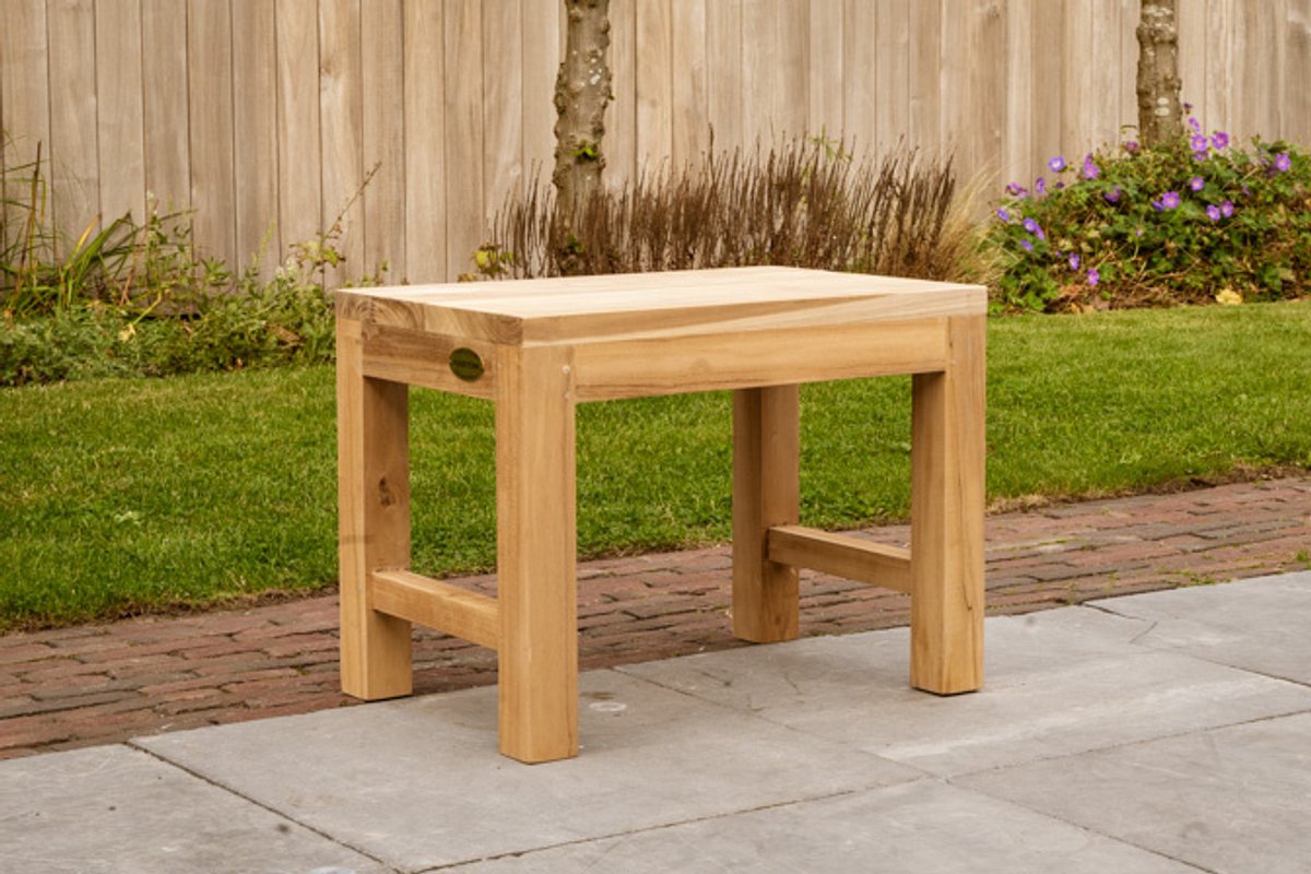 Teak tuinbank Napoli 60cm zonder rugleuning