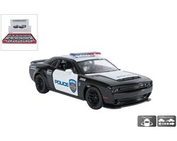 Kinsmart Dodge Challenger SRT Demon 170 Police verkoop per stuk die cast pull back motor 12cm speelgoed auto