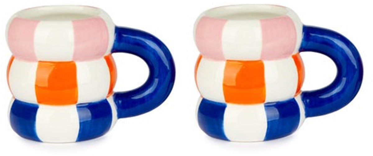 Balvi koffiekopjes drijvers set | 2 stuks | 75 ml | Blauw