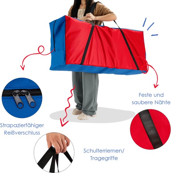 COSTWAY 4 winnen spelopbergtas, draagtas voor Jumbo 4 winnende spel-draagtas met ergonomische handgreep en duurzame ritssluiting, (spel niet inbegrepen) (klein