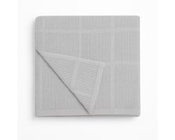 Pure'Cotton Plaid - 100% Katoen - 130x180 cm - Ideaal Zomers - Ademend - Bank en Bed - Dekentje Ledikant - Grijs