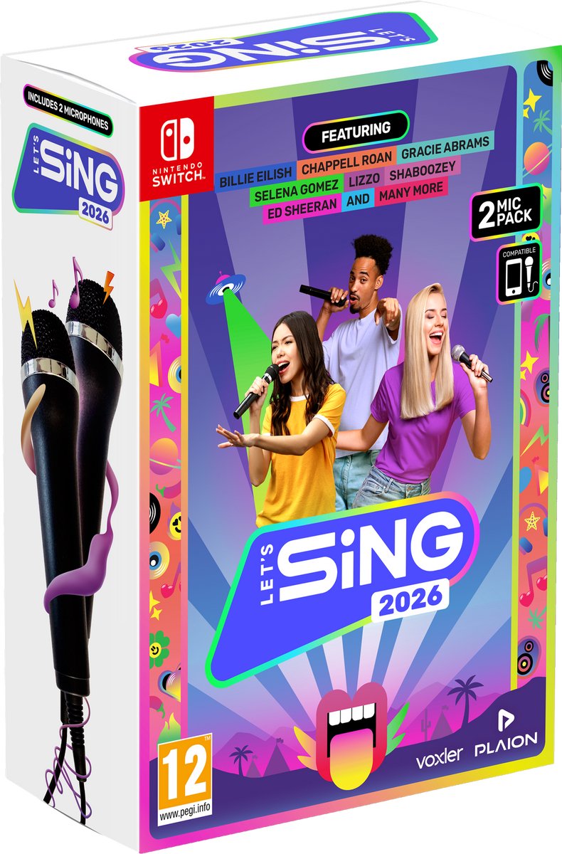 Koch Software Let's Sing 2026: 2-mic Pack Uk Switch Game