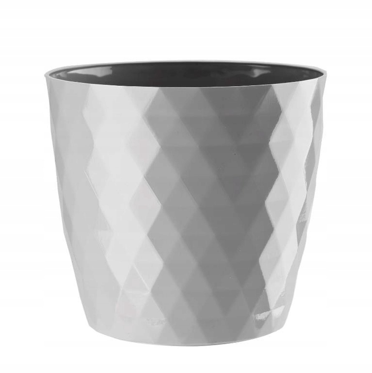 Galicja Cristal Serie - Bloempot - Grijs - Ovaal - 12 cm