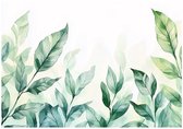 WALLARENA - Fotobehang - 350x250 cm - groene bladeren natuur slaapkamer woonkamer vliesbehang