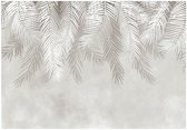 WALLARENA - Fotobehang - 300x210 cm - Fototapet met palmbladeren en veren voor slaapkamer en woonkamer