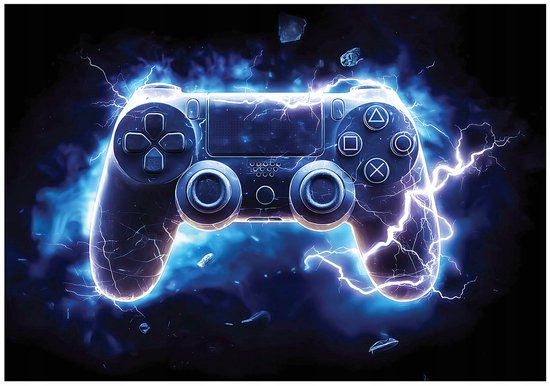 WALLARENA - Fotobehang - 200x140 cm - fotobehang voor jongens met gaming thema voor tienerkamer