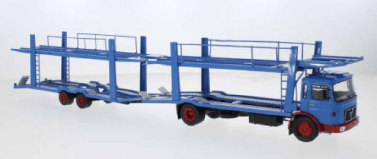 MAN Autotransporter 1970 Blauw - Schaal 1:43 - Ixo Models