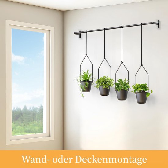 Bloemenhanger Voor De Muur, Wandlamp, Gevlochten Van Waterhyacint Bloempot Met Wandhouder Hangpot Natuur