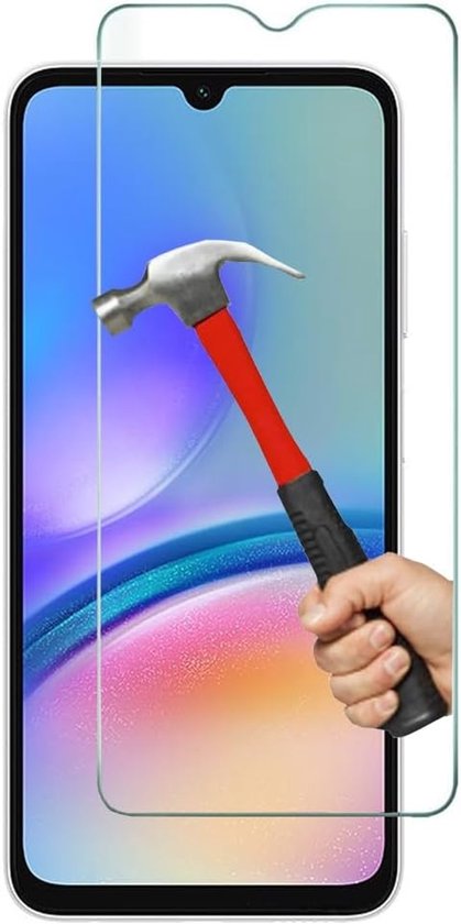 Hoesje geschikt voor Samsung Galaxy A05s bookcase Zwart - Met screenprotector tempered glass Galaxy A05s - 2x