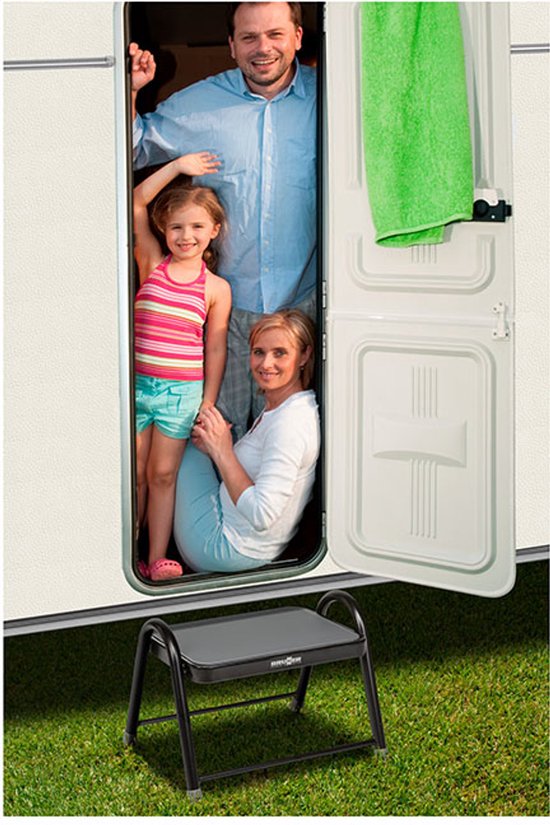Brunner King Opstapje - Zwart - Stalen Opstapje voor Camper & Caravan - Met Antisliprubber - 150 kg Draagkracht van Brunner — afbeelding 5