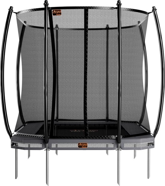 Avyna Pro-Line InGround trampoline 223 - 305x225 cm + Royal Class veiligheidsnet - Grijs