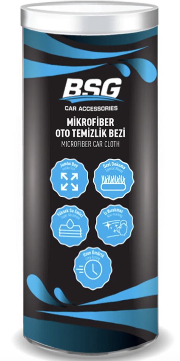 BSG Mikrofiber Auto Reinigingsdoek – Microvezeldoek - Droogdoek - Auto Wassen - Auto en Motor - 50×70 cm - Ultra absorberend - Krasvrij Pluisvrij - 1 stuk