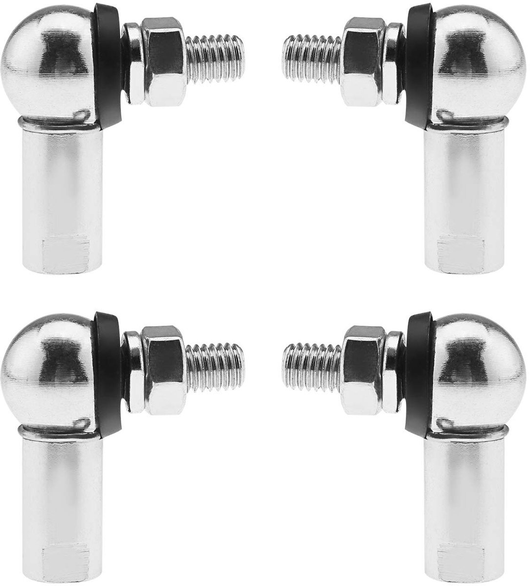 OTOTEC kogelgewrichtset, hoekstang, met veerclip, stofafdichting, CS DIN 71802, vervanging voor tandwielstang, M8 (links en rechts), 4 stuks